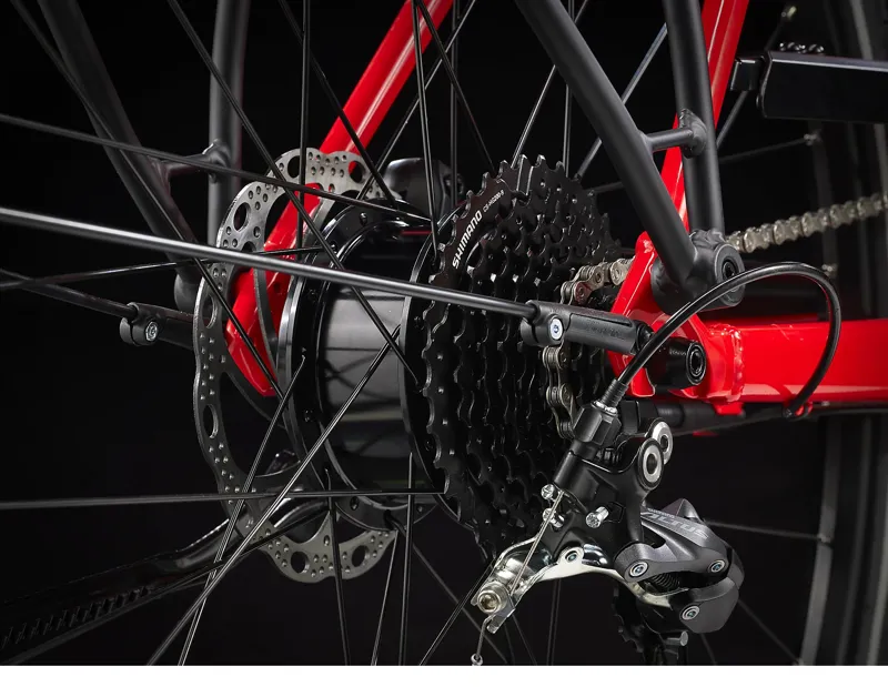 Trek Fx+ 2 Electric Hybrid Bike in Viper Red-8